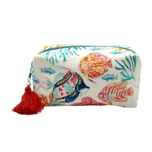 Coral Fish Cosmetic Bag - For Her - shop_name