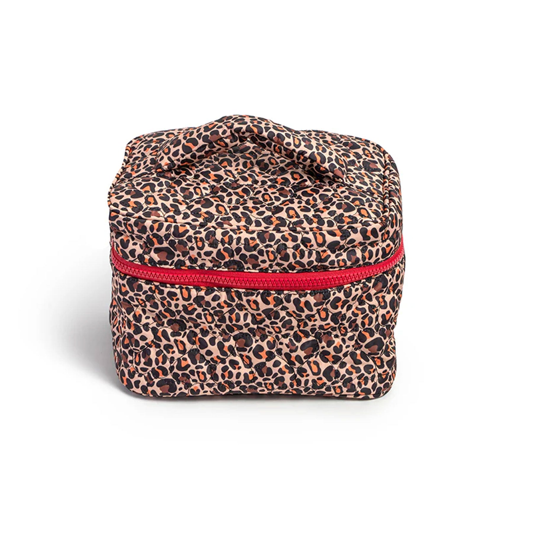 Cheetah cosmetic pouch for makeup and travel essentials