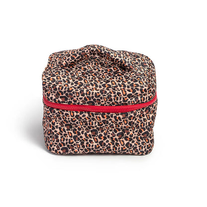 Cheetah cosmetic pouch for makeup and travel essentials
