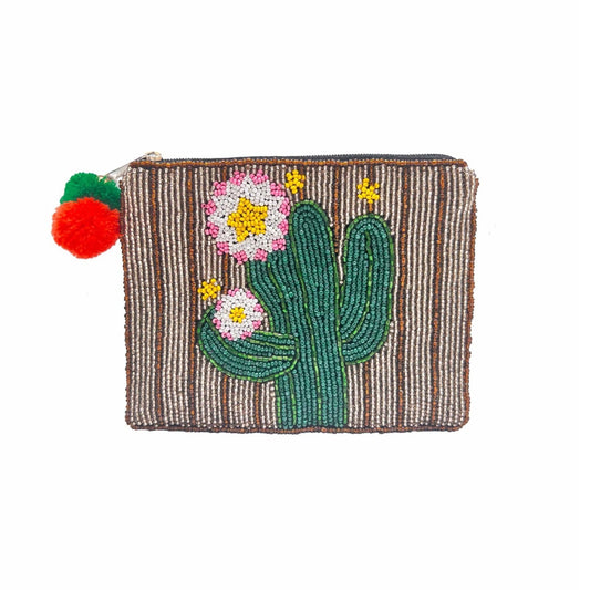 Desert Cactus Beaded Coin Pouch - For Her - shop_name