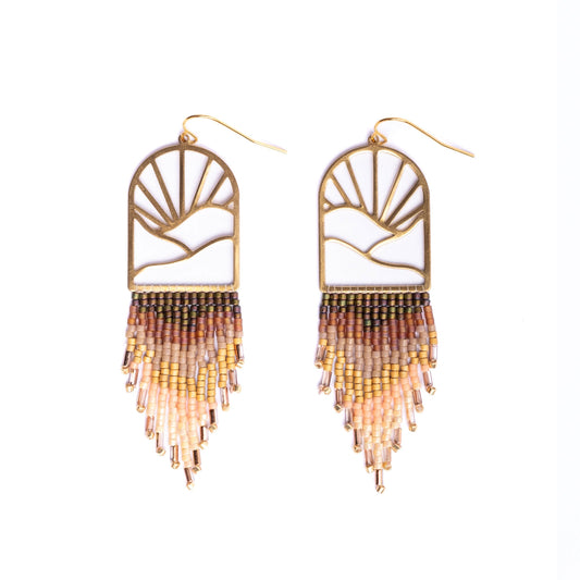 Sedona Sunset Earrings (Beige /Brown)