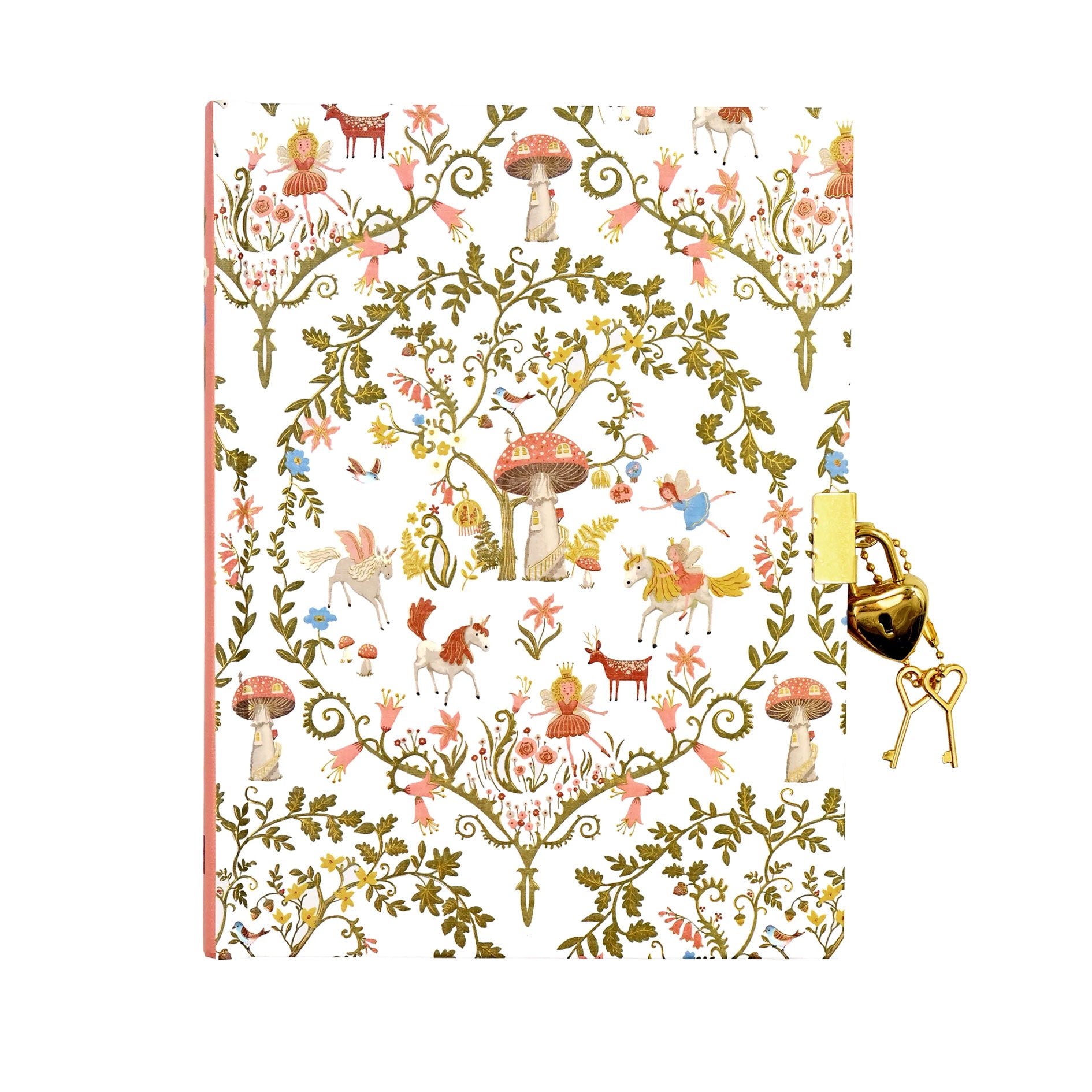 Decorative diary with look and with fairy tale design on a white background
