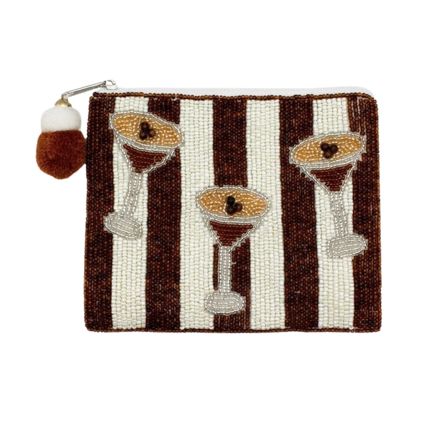Pochette de Noël à carreaux et perles