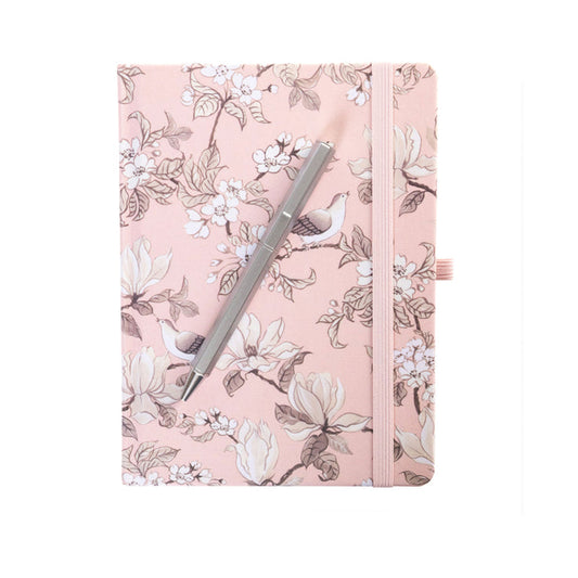 Journal recouvert de tissu avec stylo - L'Orange