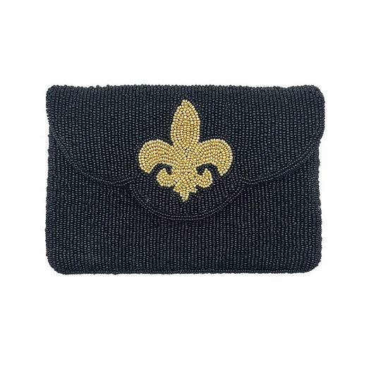 Fleur de Lis Beaded Mini Clutch - For Her - shop_name