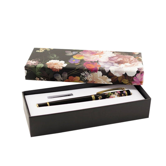Fountain Pen Midnight Floral - Gift Boxed - Papergoods - shop_name
