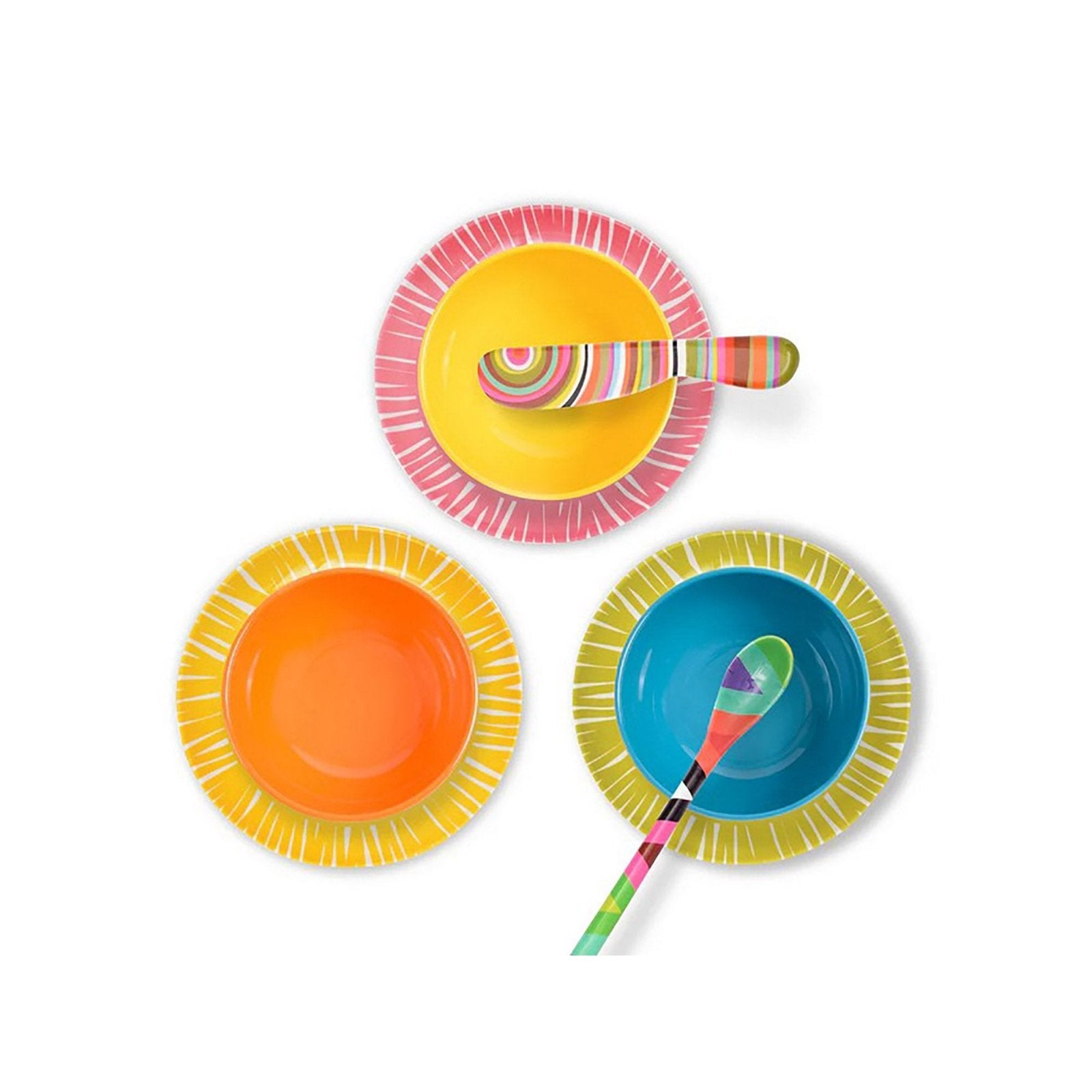 Fringe Appetizer Plate Set - 6 - piece - Living - shop_name