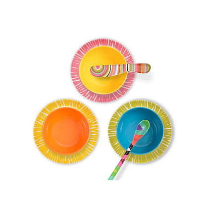 Fringe Appetizer Plate Set - 6 - piece - Living - shop_name