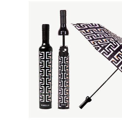 Geometric Black Bottle Umbrella - For Her - shop_name
