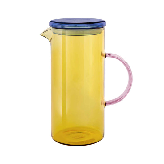 Glass jug Fred yellow