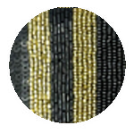 Mini pochette à paillettes noires et dorées et à rayures