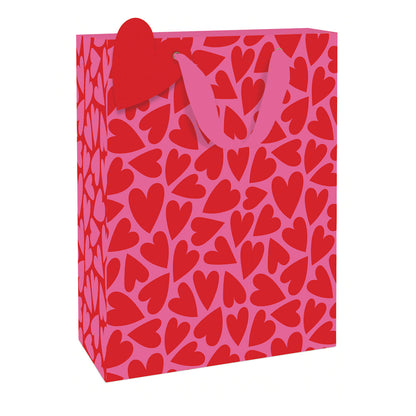 Red and Pink Hearts Large Gift Bag