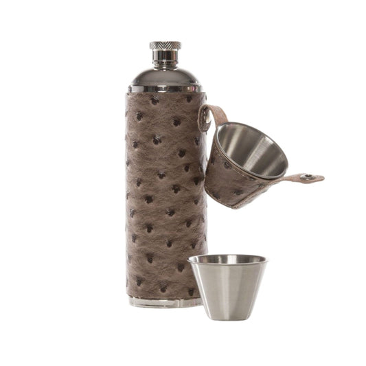 Hunters Flask Blue Ostrich - For Him - shop_name