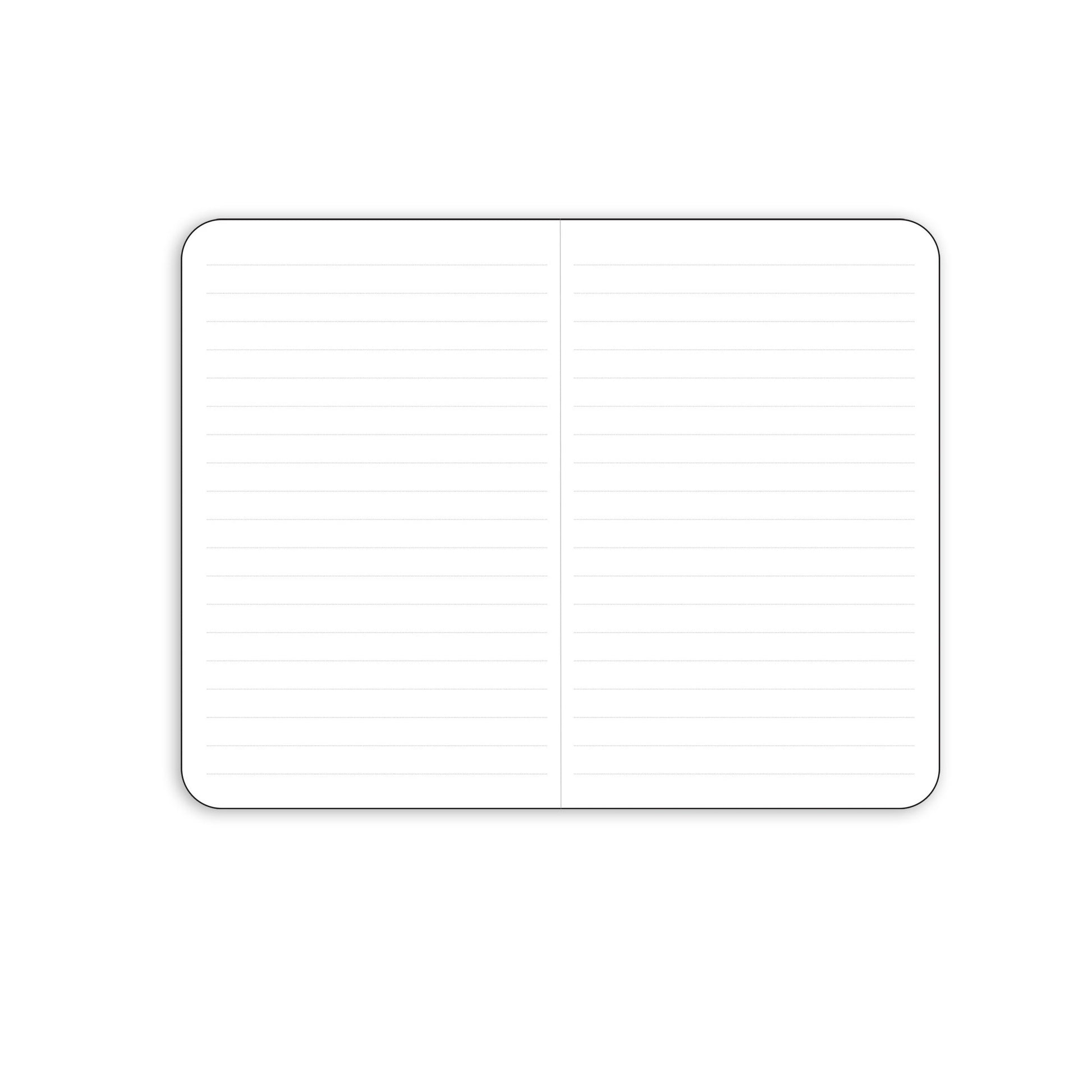 White journal inlet pad with grid pattern on a white background