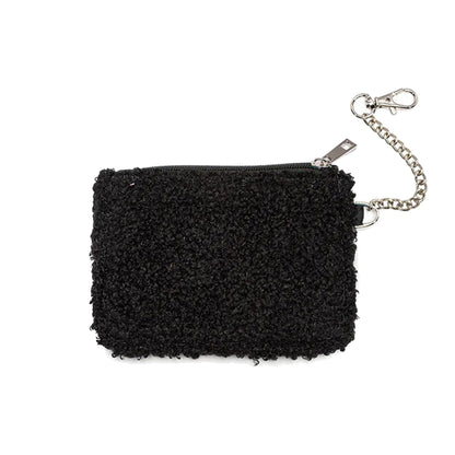 Black Crystal Key Chain Pouch