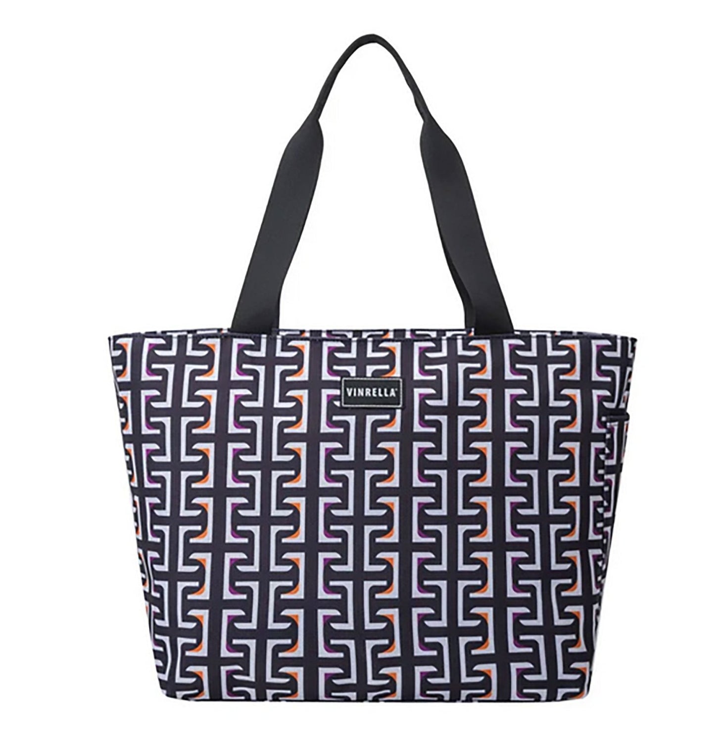 Large Tote Bag Geometric Black & White - For Her - shop_name