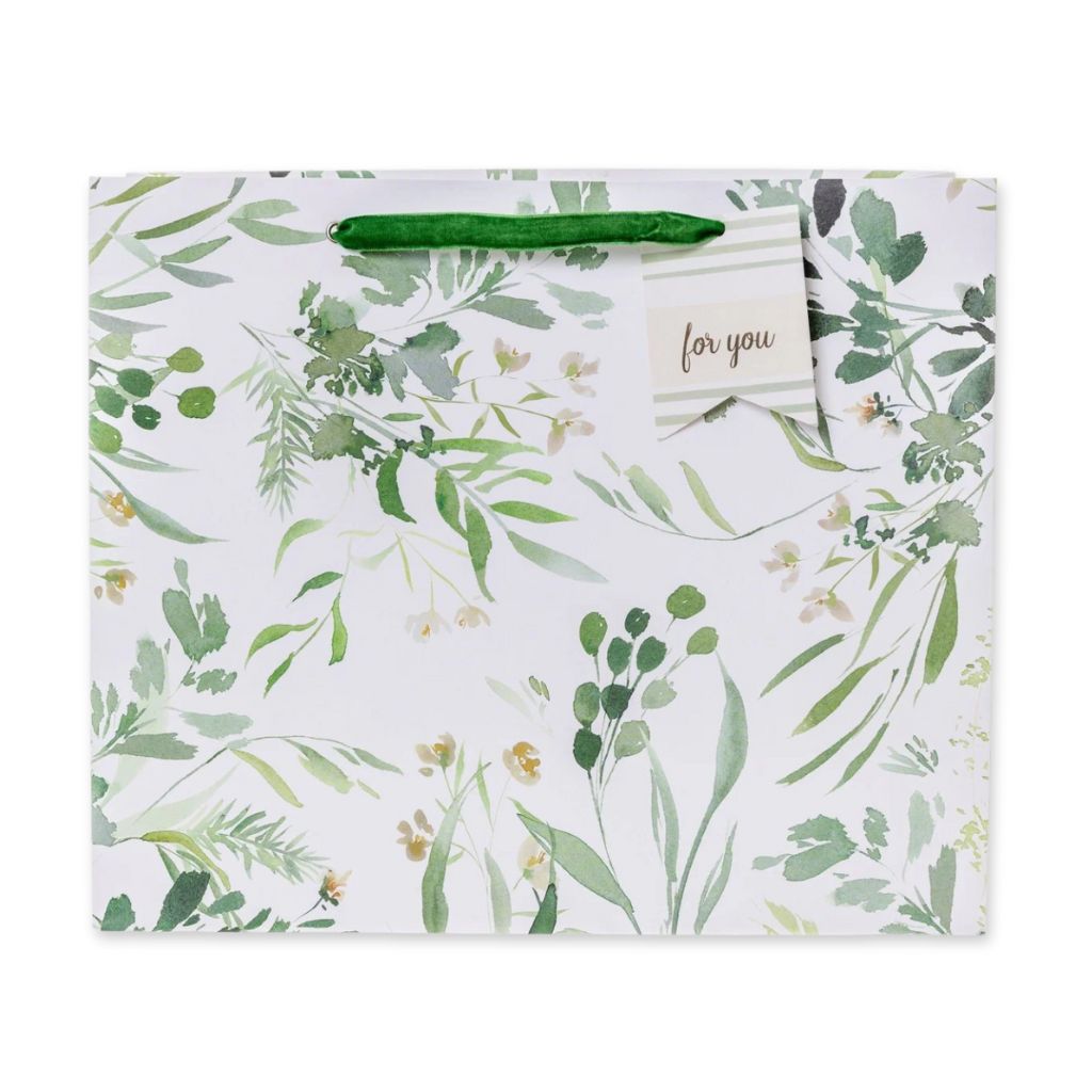 Green Floral Large Gift Bag