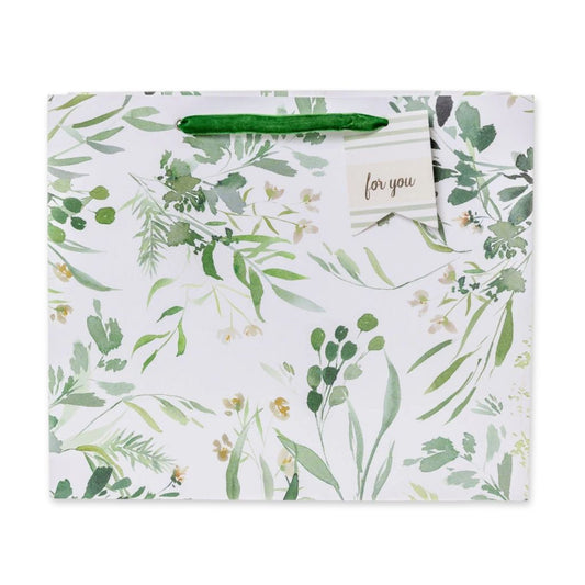 Green Floral Large Gift Bag