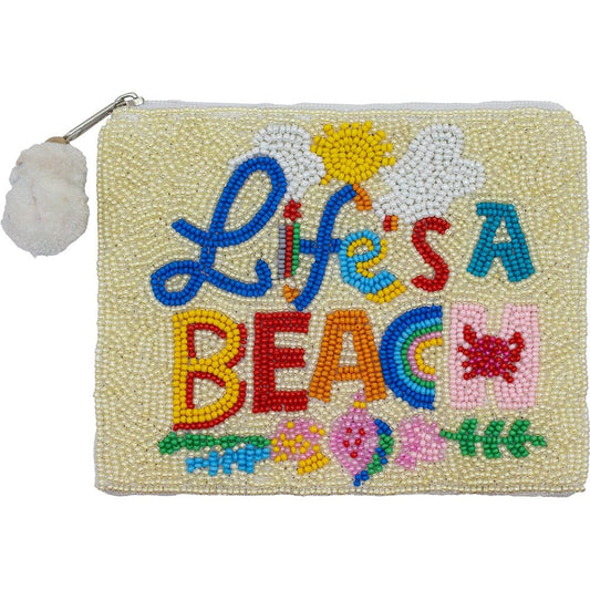 Life’s a Beach Beaded Coin Pouch - For Her - shop_name