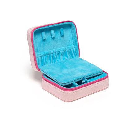 Retro Flower Jewelry Zip Case
