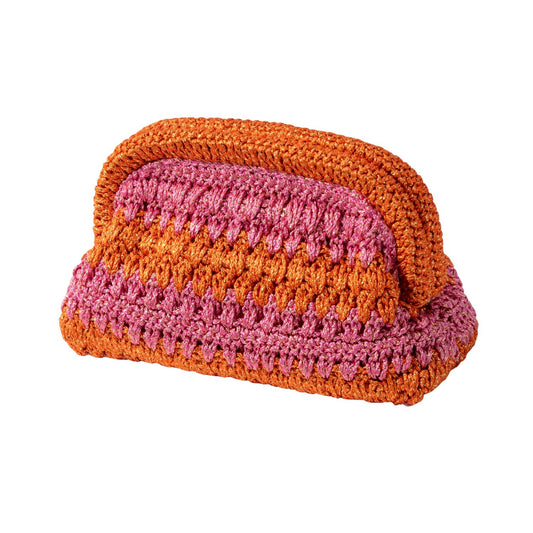 Luna Crochet Clutch, Orange