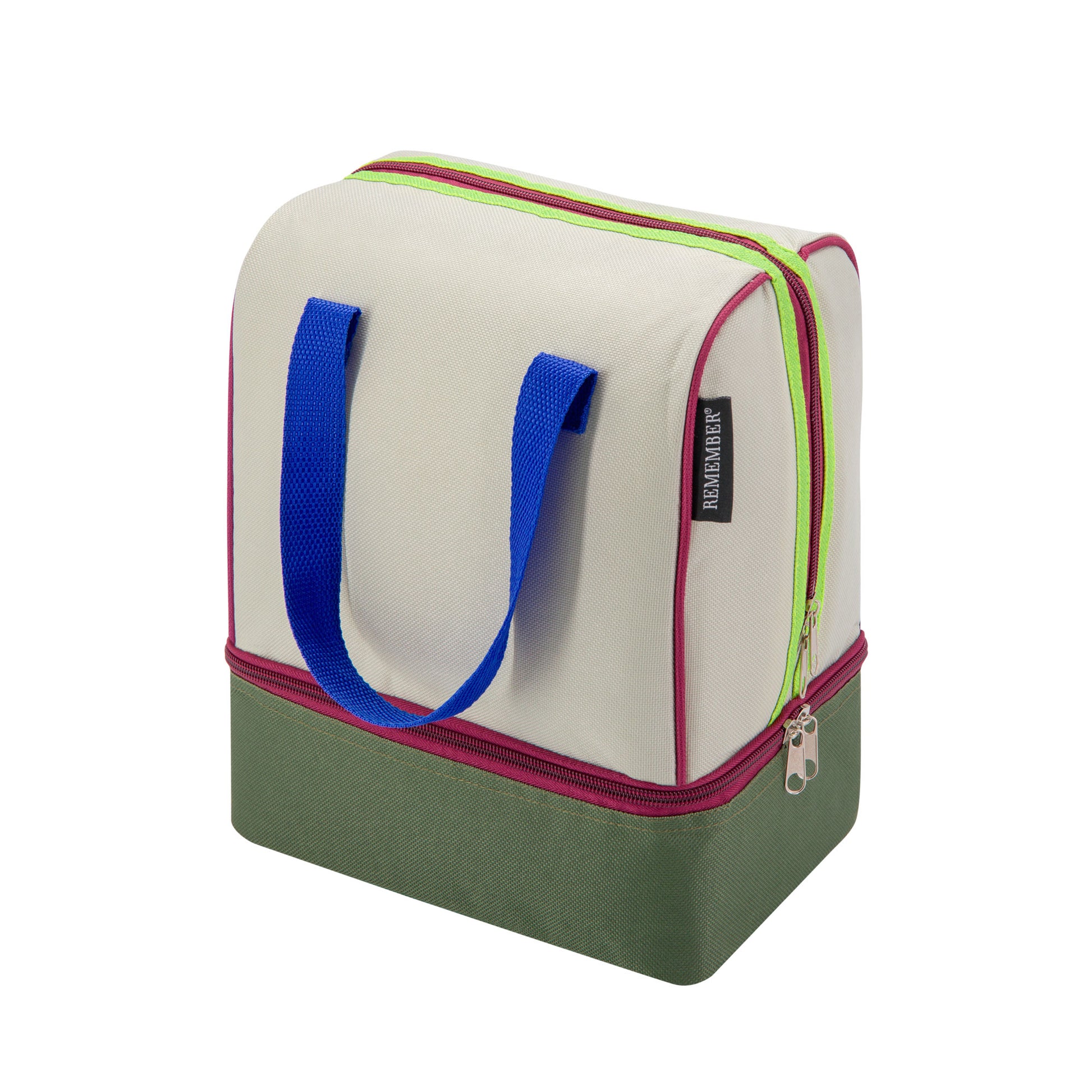 insulated lunch bag with 2 compartments for cold and hot food