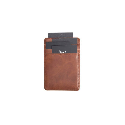 Magnetic Money Clip & Card Case Brown - For Him - shop_name