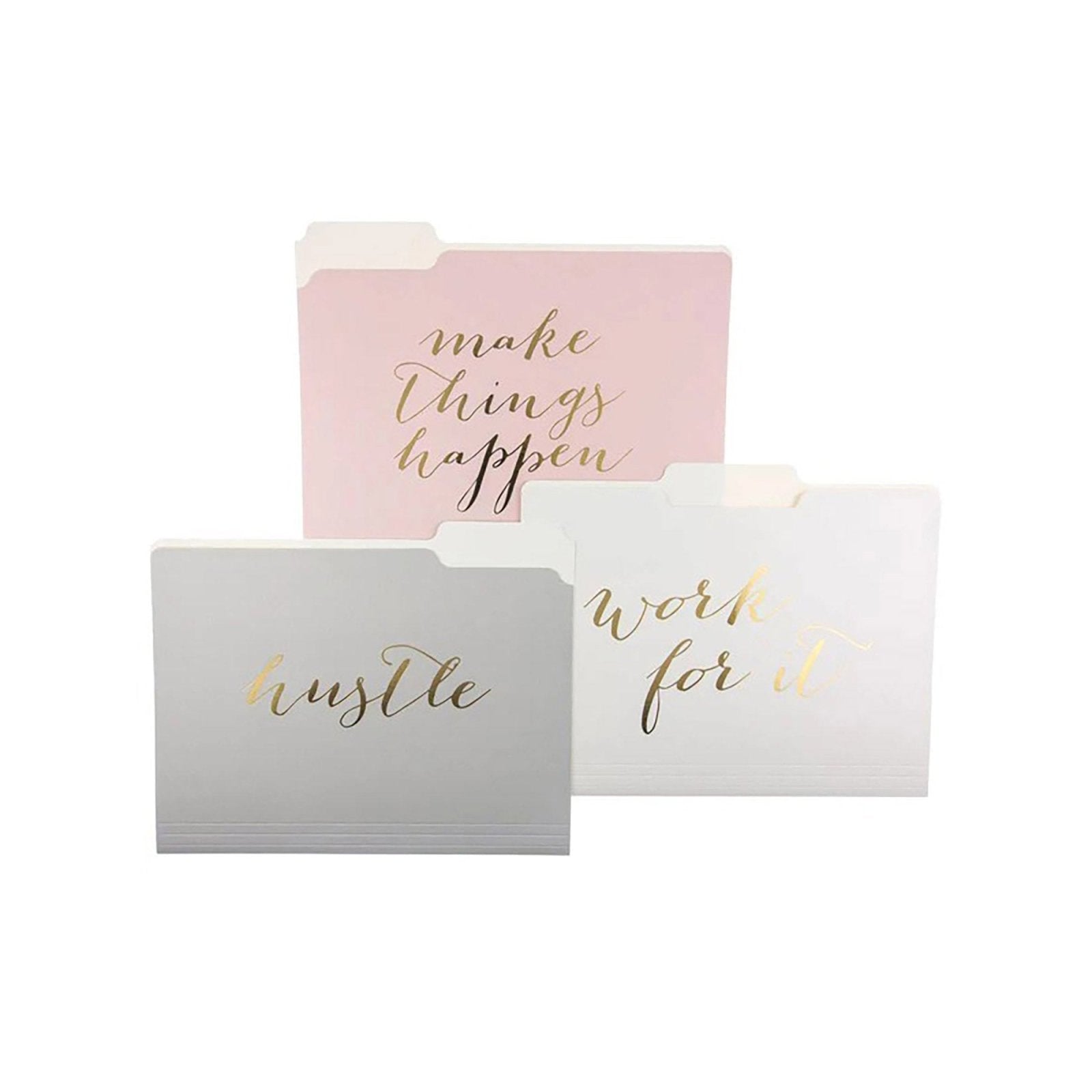 Make Things Happen File Folder Set of 3 - Papergoods - shop_name