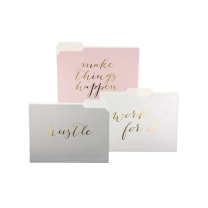 Make Things Happen File Folder Set of 3 - Papergoods - shop_name