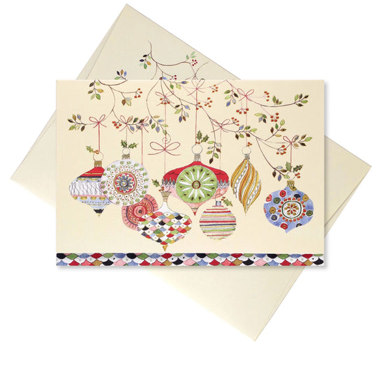 Watercolor Ornaments Holiday Cards