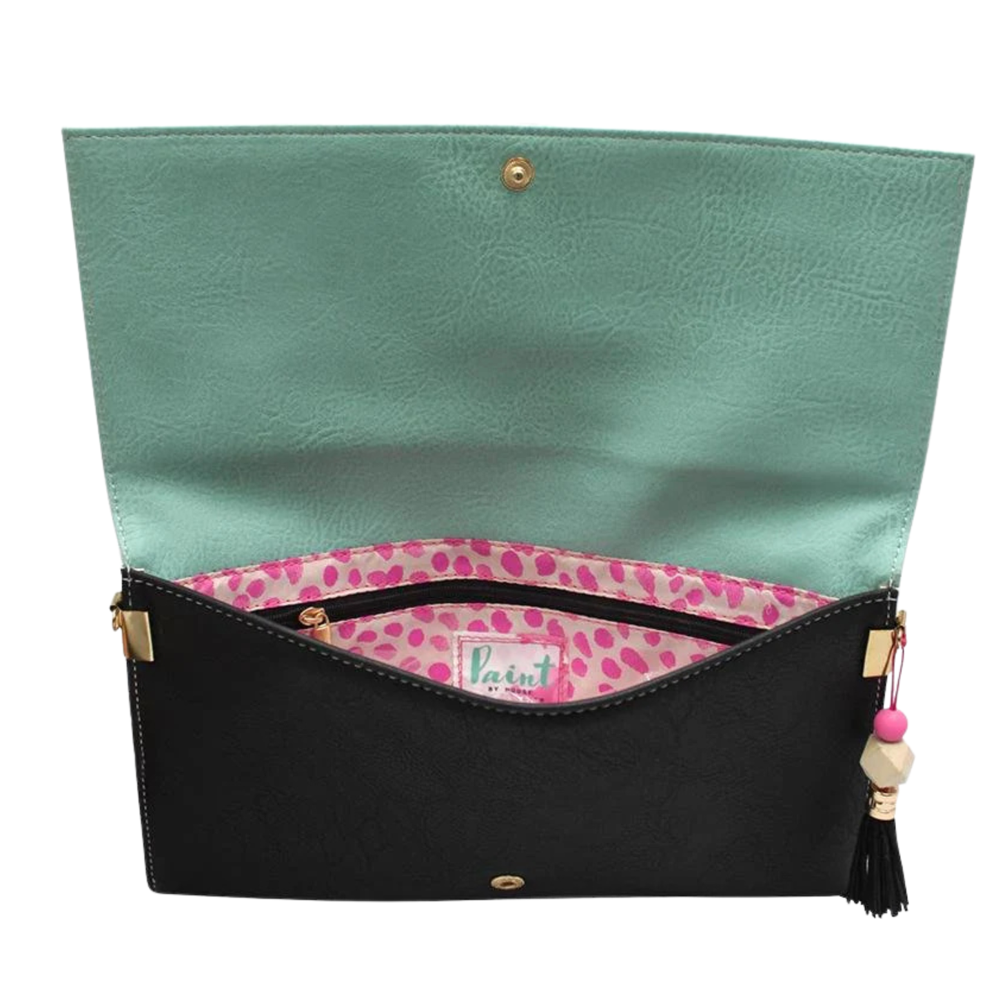 Pochette perlée à grandes feuilles