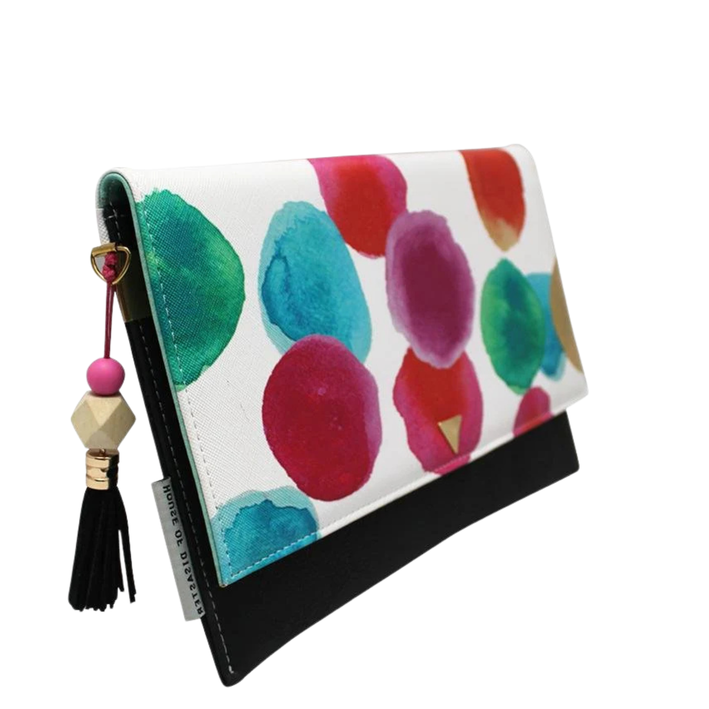 Pochette perlée à grandes feuilles