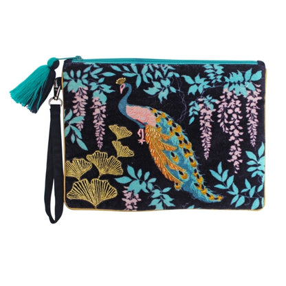 Luxe Peacock Pouch
