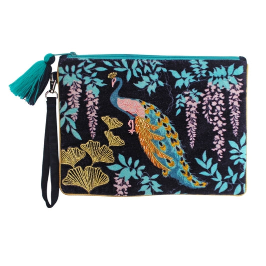 Luxe Peacock Pouch