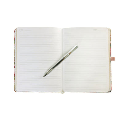 Journal recouvert de tissu avec stylo - L'Orange