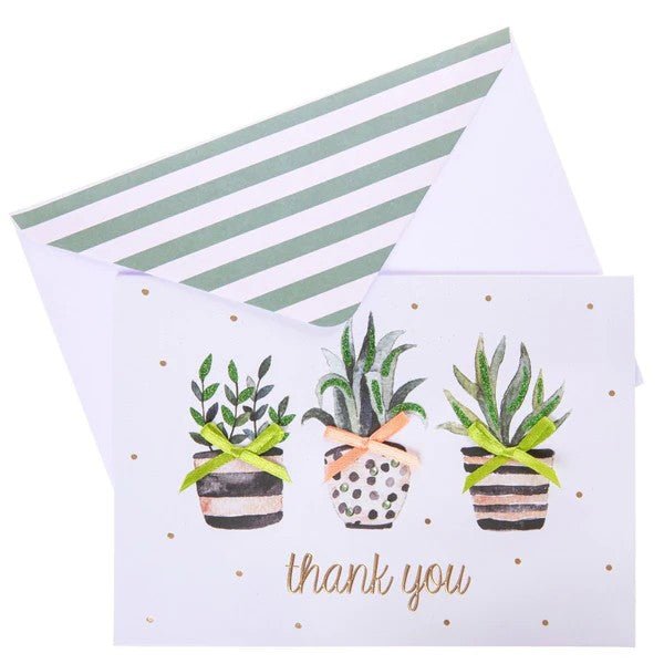 Plants Thank You Thank You Handmade Card - Papergoods - shop_name