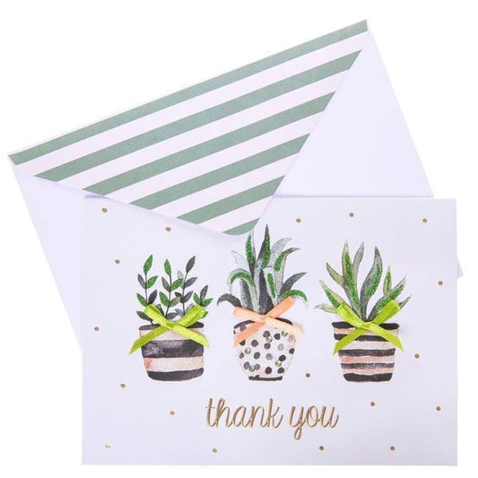 Plants Thank You Thank You Handmade Card - Papergoods - shop_name