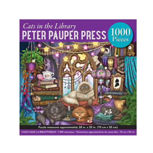 Cats In the Library 1000-Piece Puzzle