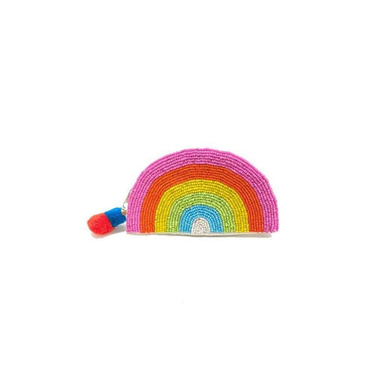 Rainbow Pattern Beaded Coin Pouch - For Her - shop_name
