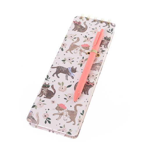 Reporter Notepad with Pen - Elegant Cats - Papergoods - shop_name