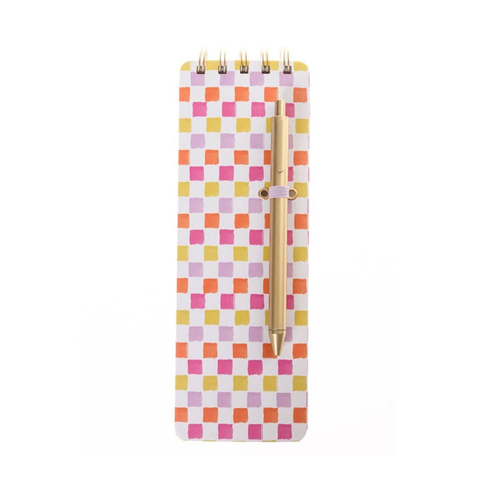Reporter Notepad with Pen - Neon Check - Papergoods - shop_name