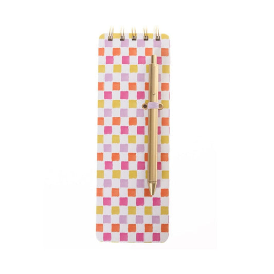 Reporter Notepad with Pen - Neon Check - Papergoods - shop_name