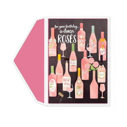 Dozen Roses Birthday Handmade Card