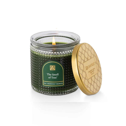 Bougie en verre texturée L'odeur de l'arbre 15 oz