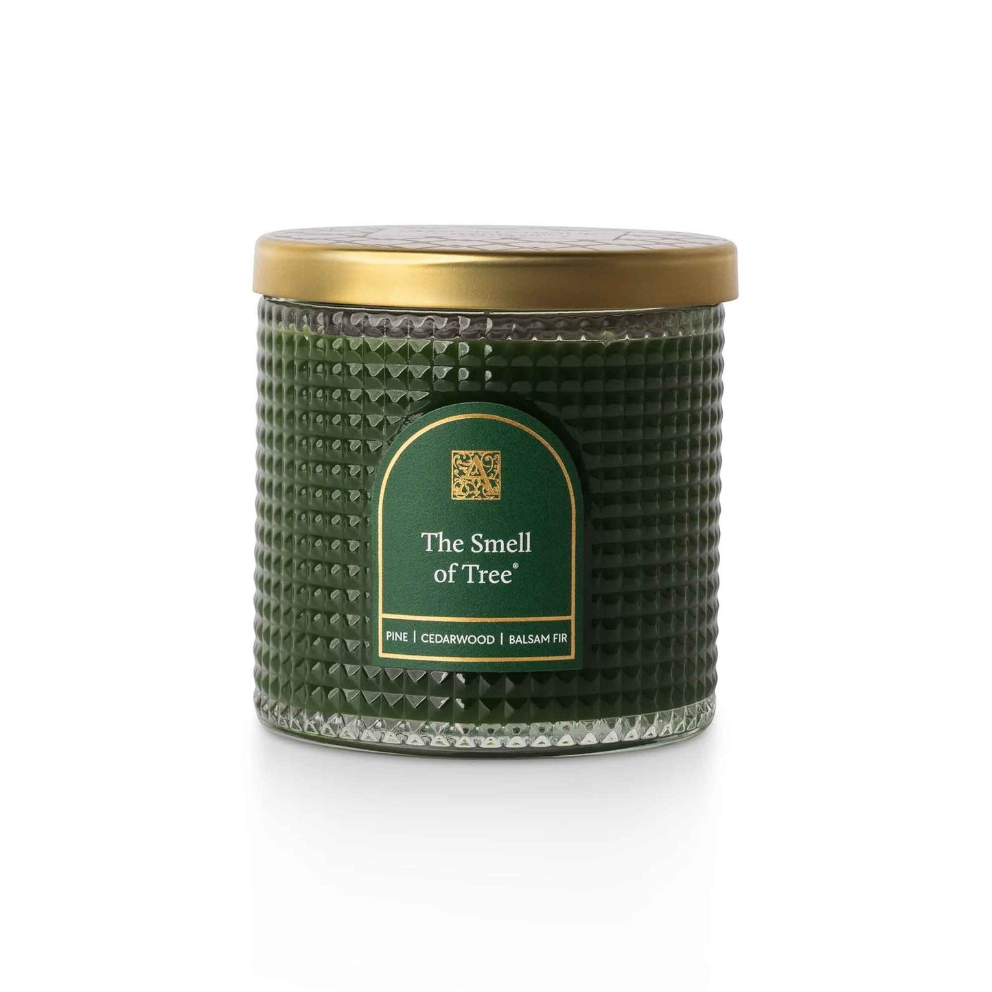 Bougie en verre texturée L'odeur de l'arbre 15 oz