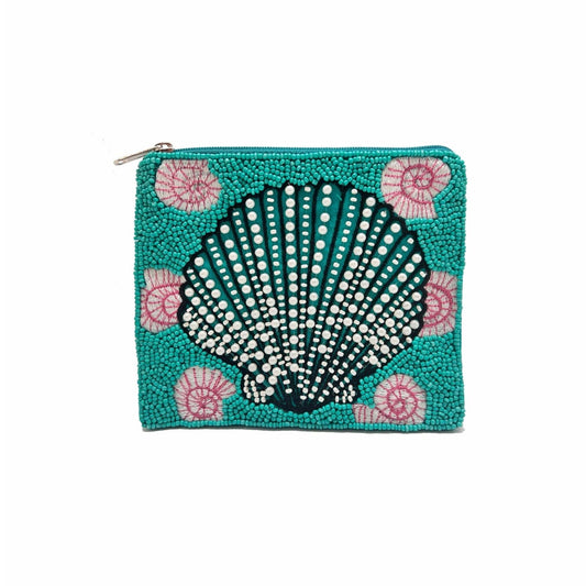Sea Shell Beaded Coin Pouch - For Her - shop_name