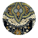 Mini-pochette élégante à perles symétriques