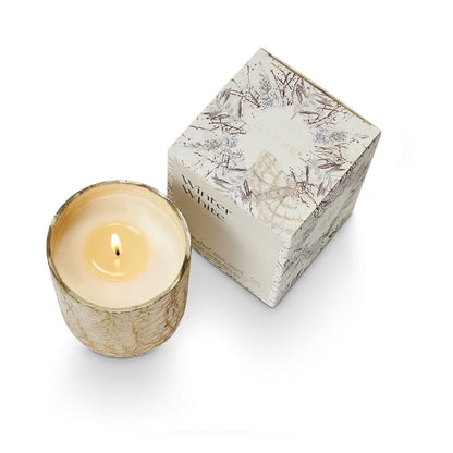 Small Boxed Crackle Glass Candle Winter White - Candle - shop_name