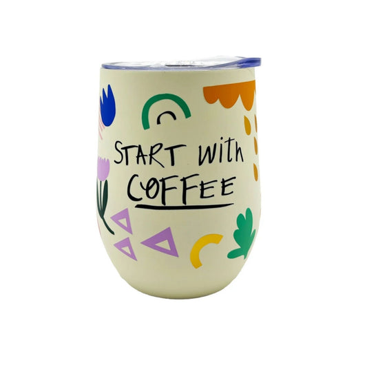 Small Talk Mug 'Start with Coffee' - Living - shop_name