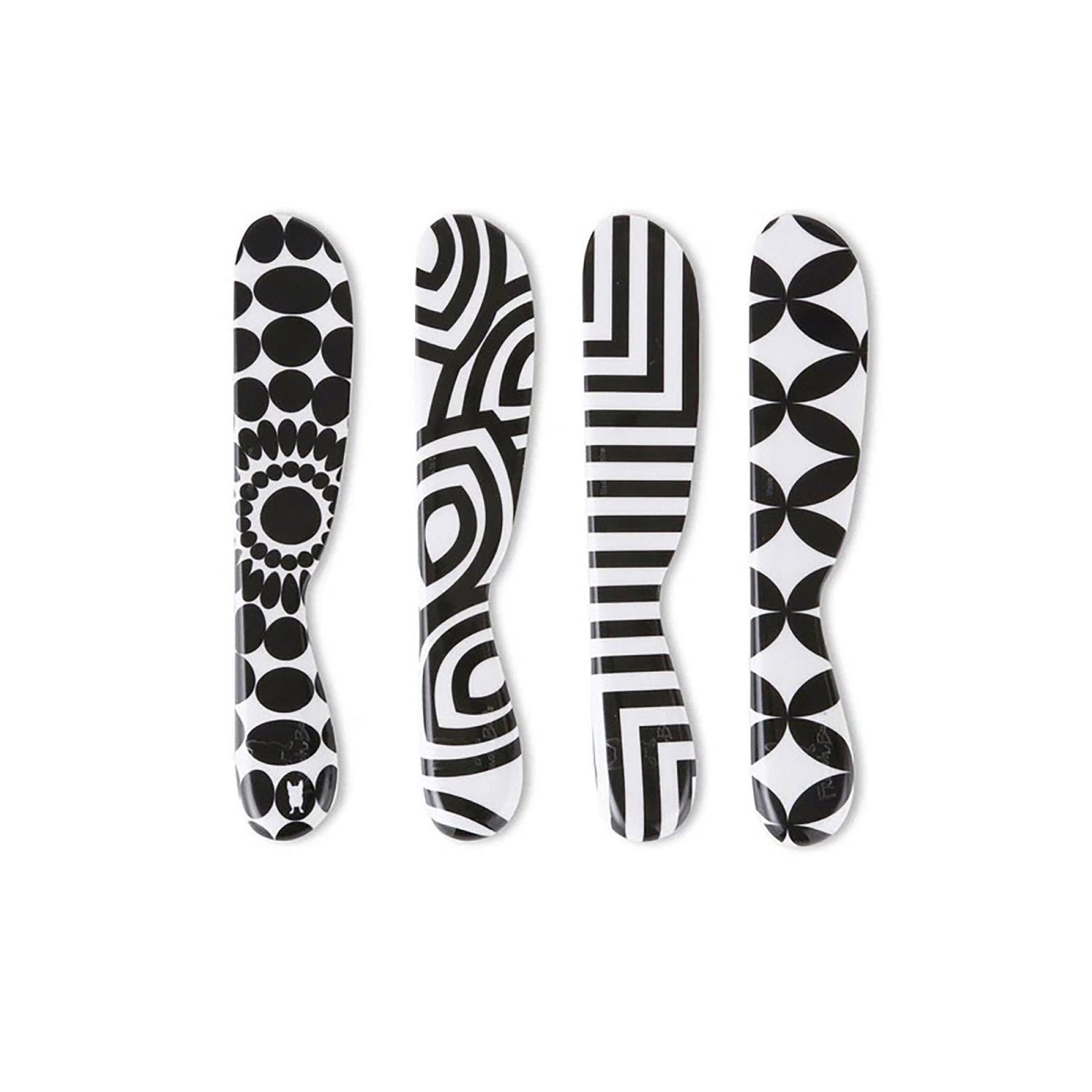 Spreader Set of 4 - Black & White - Living